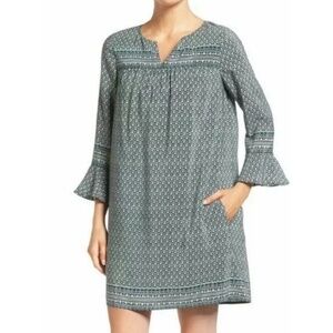 Madewell Bell Sleeve Silk Shift Dress